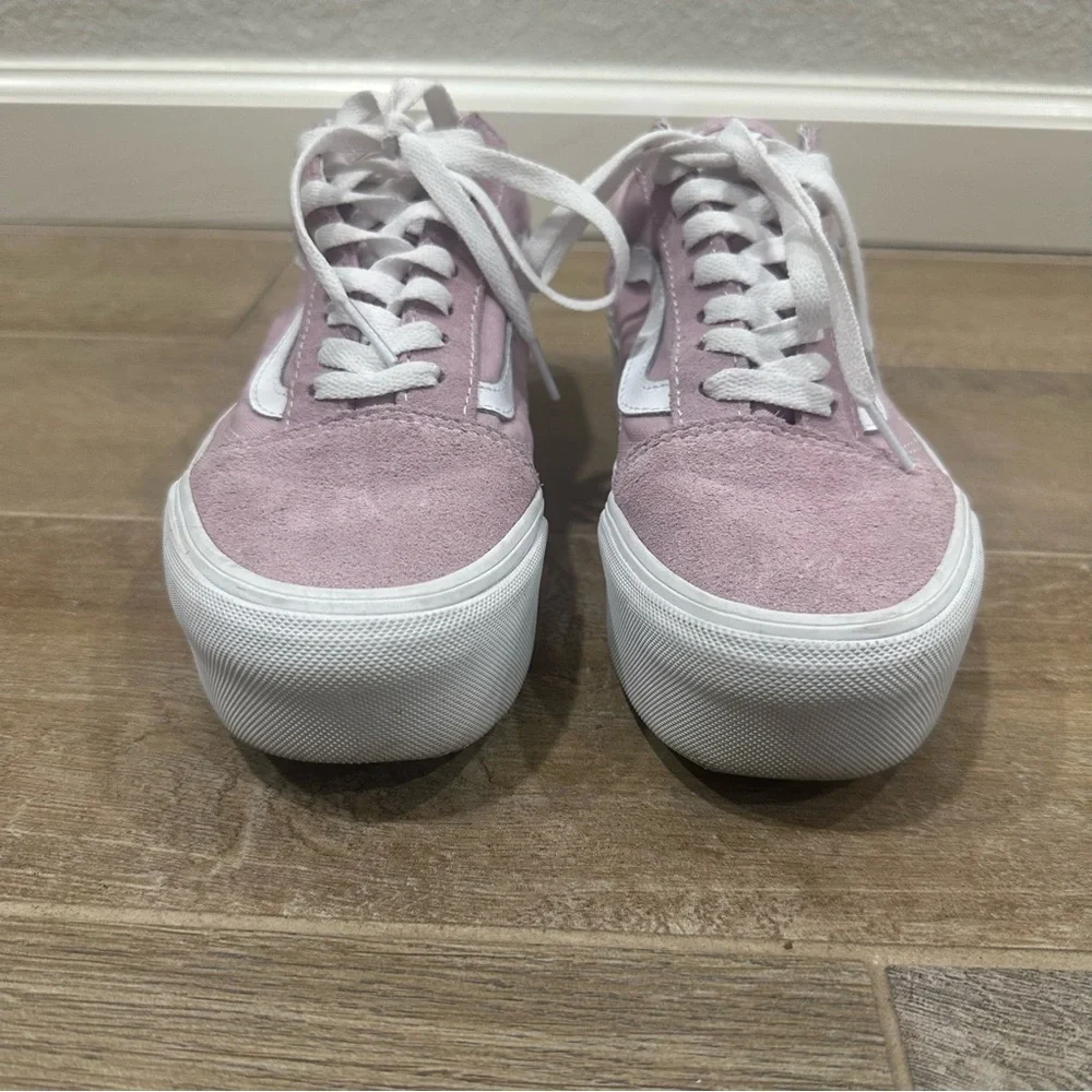 Vans Women's Light Pink Platform Sneakers - Picture 2 of 11